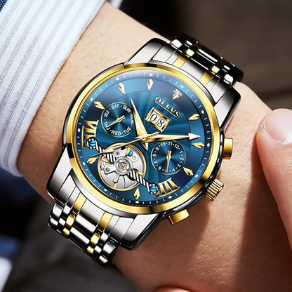 Automatic Skeleton 5 Hands Mechanical Luxury Watch